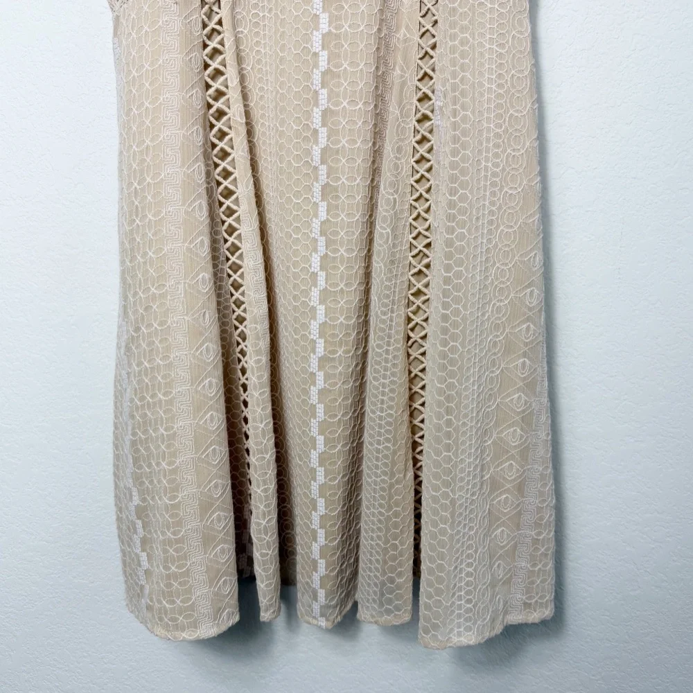 FREE PEOPLE WHEREVER YOU GO MINI IVORY WOMEN DRESS SIZE 4 PRE-OWNED - Picture 4 of 9